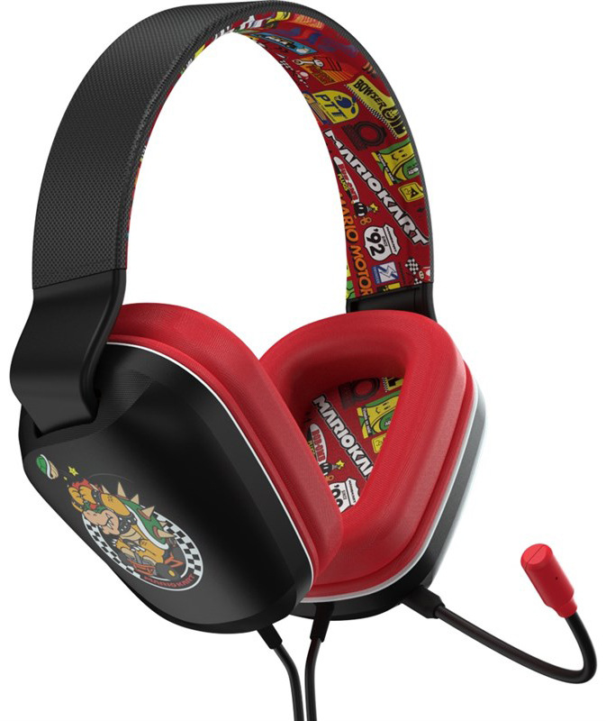 Headset PowerA Wired - Nintendo Switch - Super Mario Kart Rivals černý/červený
