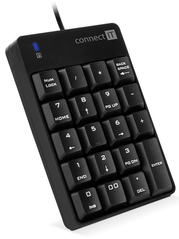 Klávesnice Connect IT NumCALC CKB-0060-BK, numerická černá