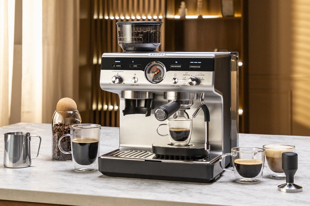 Pákový kávovar Krups XP801T10 Precision nerez Pákový kávovar Krups XP801T10 Precision nerez