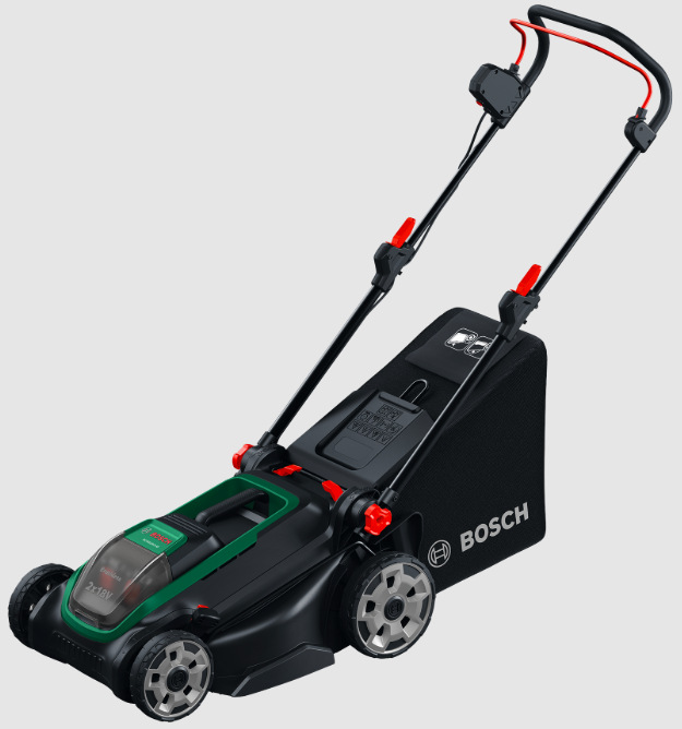 Sekačka Bosch ROTAK 18V2-43 (s baterií) Akumulátorová sekačka Bosch ROTAK 18V2-43 s teleskopickou rukojetí a sběrným košem 50 l