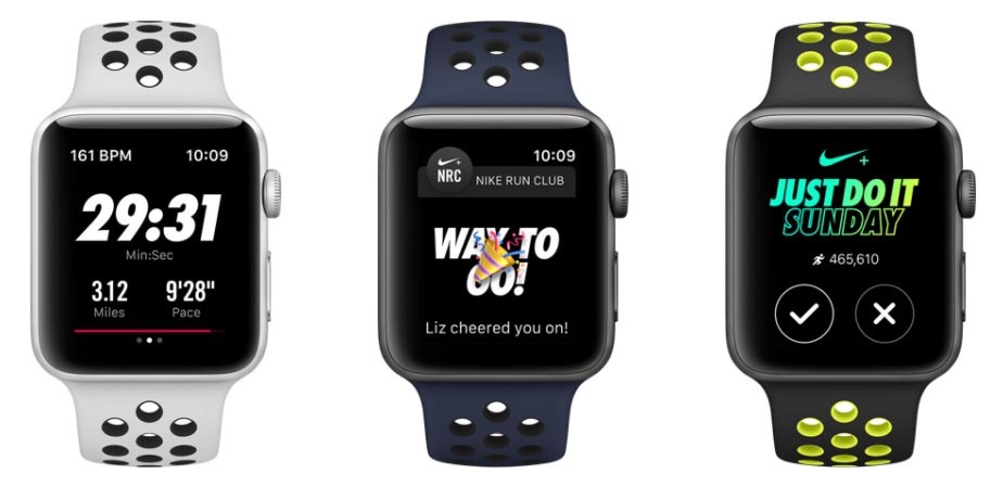 Chytré hodinky Apple Watch Nike+ Series 3 GPS 38mm pouzdro z vesmírně šedého hliníku - antracitový/černý sportovní řemínek Nike