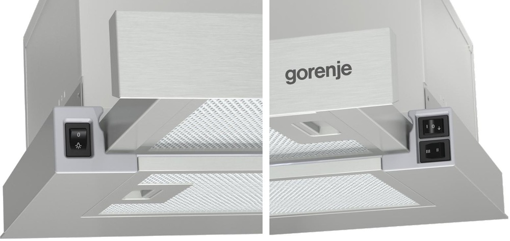 Odsavač par Gorenje Essential TH60E3X nerez Odsavač par TH60E3X, stříbrná, Intuitivní ovládání