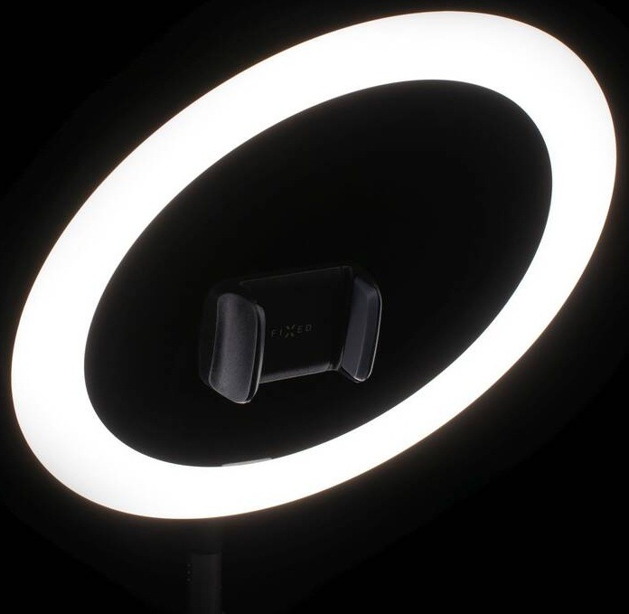 Světlo FIXED LEDRing Lite, kruhové LED svítidlo se stativem černé