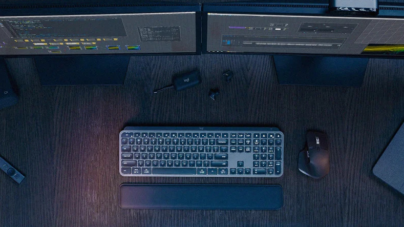 Klávesnice s myší Logitech MX Keys S Combo, US layout - grafitová grafitová