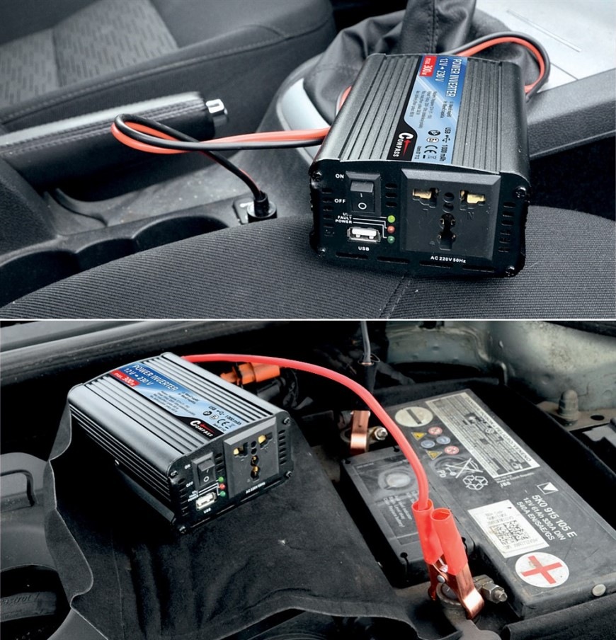 Měnič napětí Compass 07112 12/230V 300W + USB