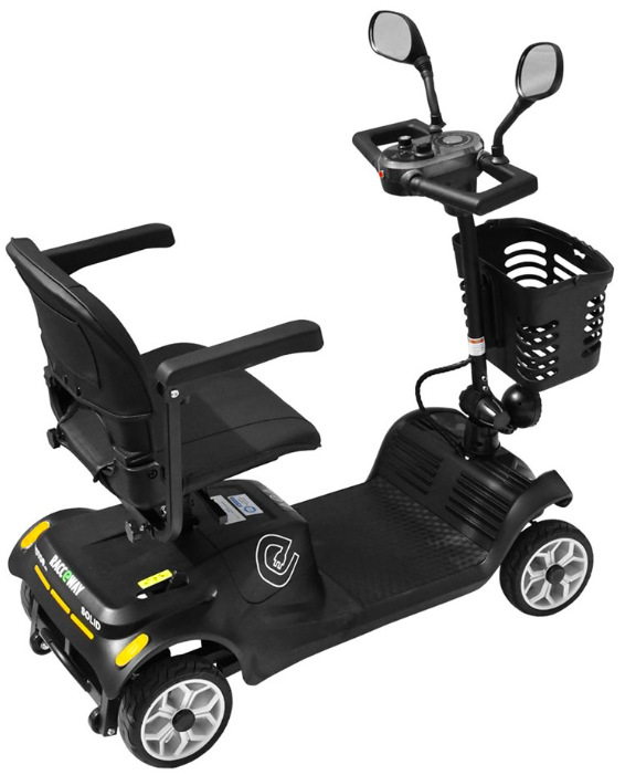 Elektrický čtyřkolový vozík RACCEWAY® SOLID, šedý