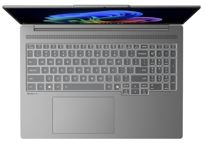 Klávesnice notebooku Lenovo IdeaPad Pro 5 16IAH10 s numerickou částí a touchpadem