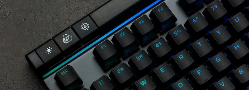 Klávesnice HyperX Alloy Elite RGB mechanická, MX Blue - US černá