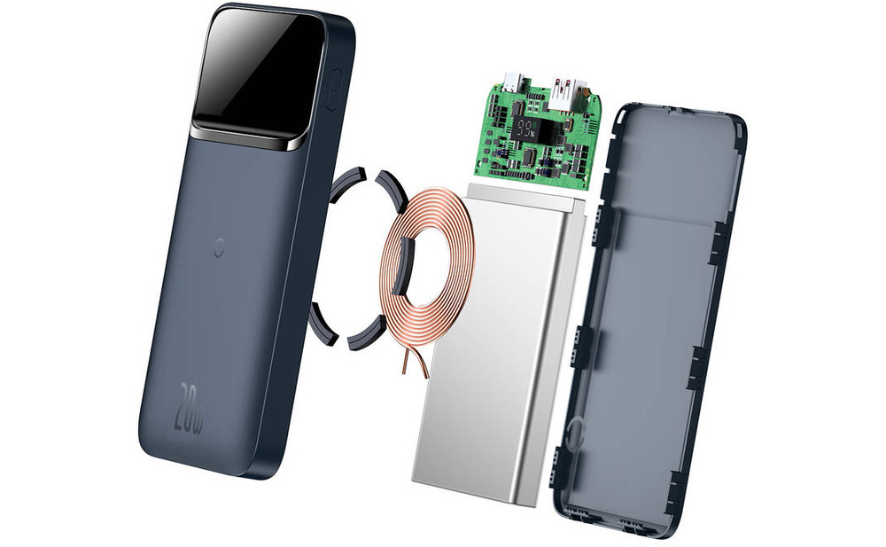 Powerbanka Baseus Magnetic MagSafe 10000mAh 20W modrá