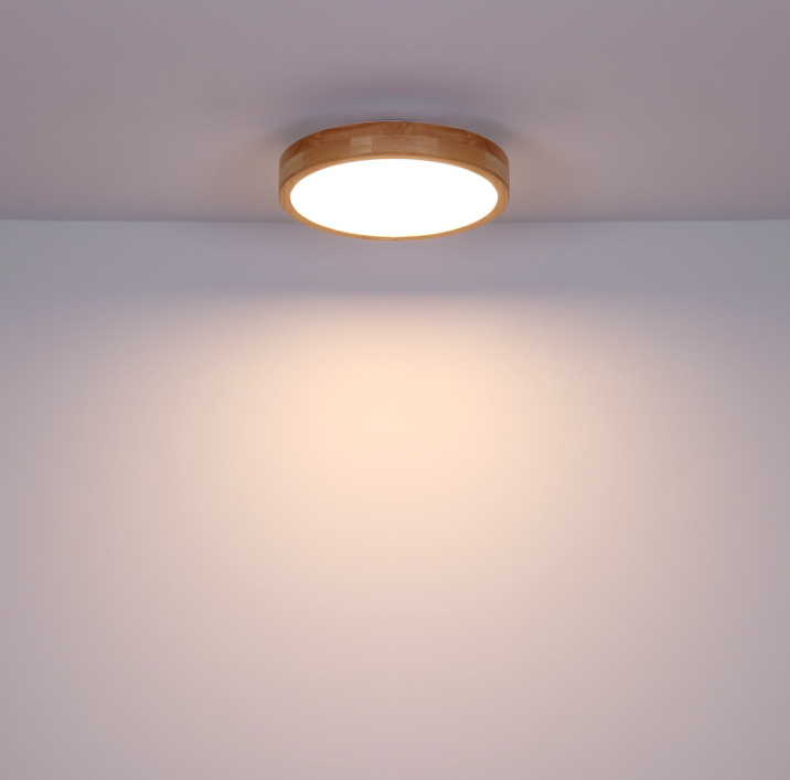 Stropní svítidlo GLOBO Rainer, kruh, 40 cm, LED, 24W imitace dřeva