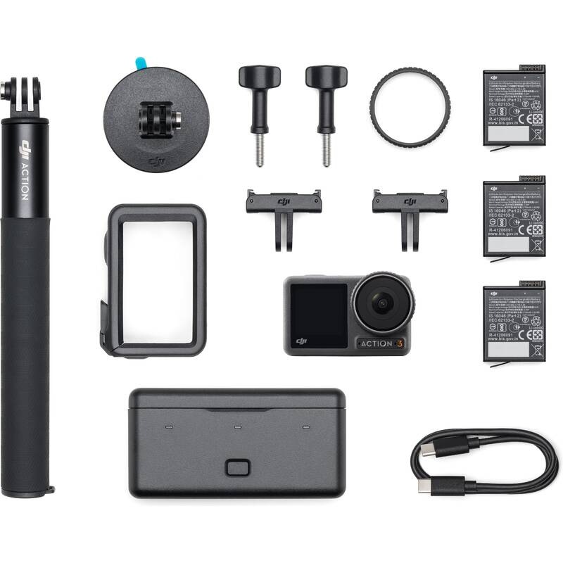 Outdoorová kamera DJI Osmo Action 3 Adventure Combo šedý