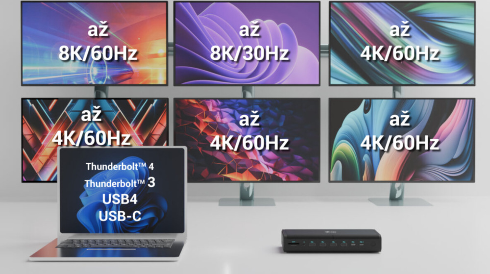 Dokovací stanice i-tec Universal 4K Display, Power Delivery 140W černá Dokovací stanice i-tec Universal 4K Display, Power Delivery 140W černá