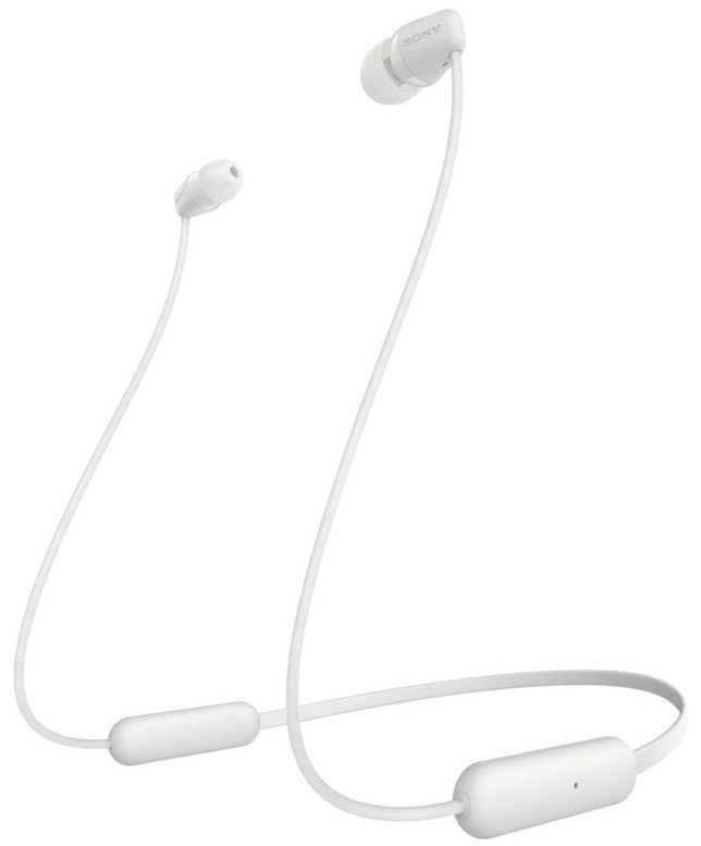 Sluchátka Sony WI-C200 bílá