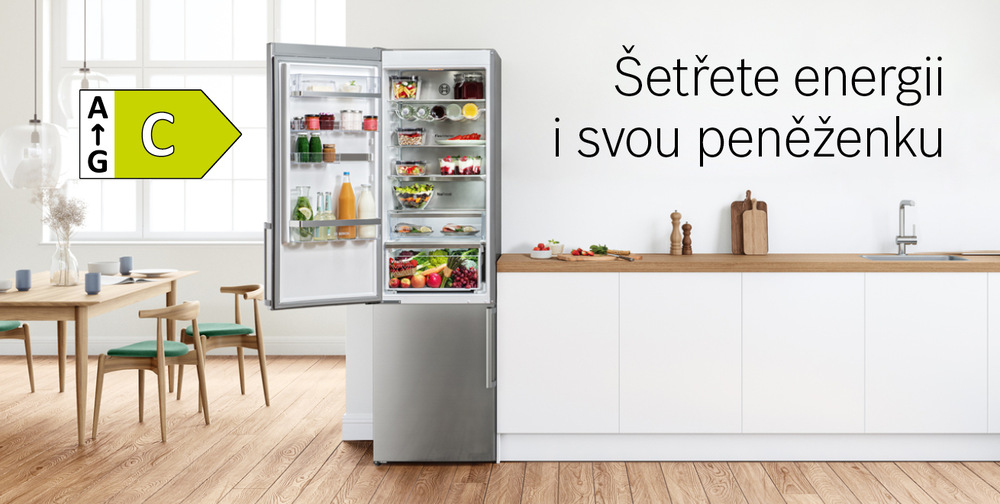 Chladnička s mrazničkou Bosch Serie 6 KGE49AICA ocel Chladnička s mrazničkou Bosch Serie 6 KGE49AICA ocel