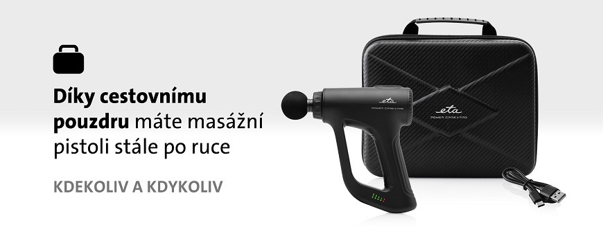 Masážní pistole ETA 2660 90000 Power Care PRO, příslušenství