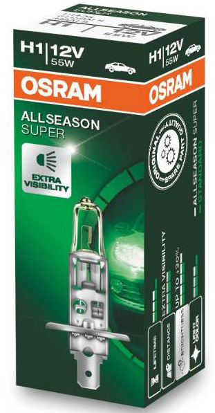 Autožárovka Osram H1 12V 55W P14,5s ALLSEASON SUPER