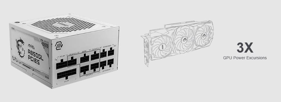 MSI MAG A850GL PCIE5 WHITE