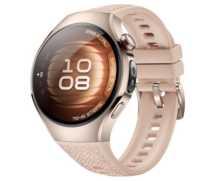 Chytré hodinky Huawei Watch 5 42 mm LTE NFC - Gold + Beige Strap