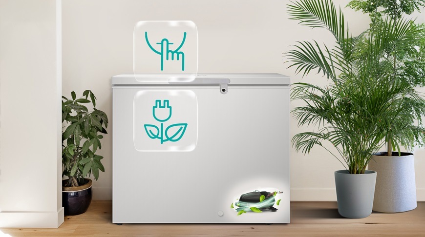 Mraznička Gorenje FHC22A6W5, bílá, v domácnosti