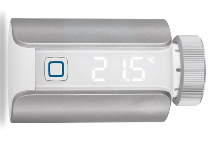 Bezdrátová termohlavice Homematic IP Evo stříbrná Bezdrátová termohlavice Homematic IP Evo stříbrná