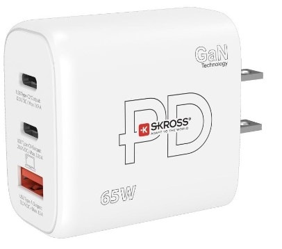 Cestovní adaptér SKROSS USB A+C 65W GaN US, Power Delivery, typ A
