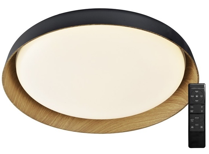 Stropní svítidlo Top Light Satellite 40C RC, 36W, 3600lm, 43cm, s dálkovým ovládačem, stmívání, teplá/neutrální/studená bílá černé/hnědé