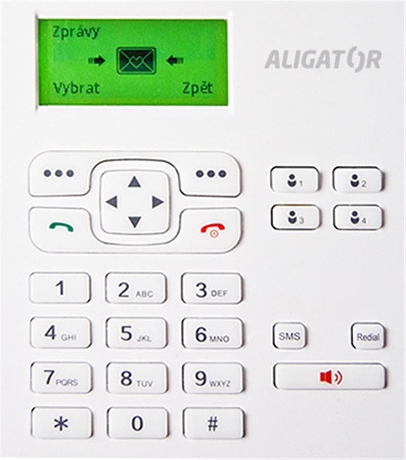 Domácí telefon Aligator T100 (stolní) bílý Domácí telefon Aligator T100 (stolní) bílý