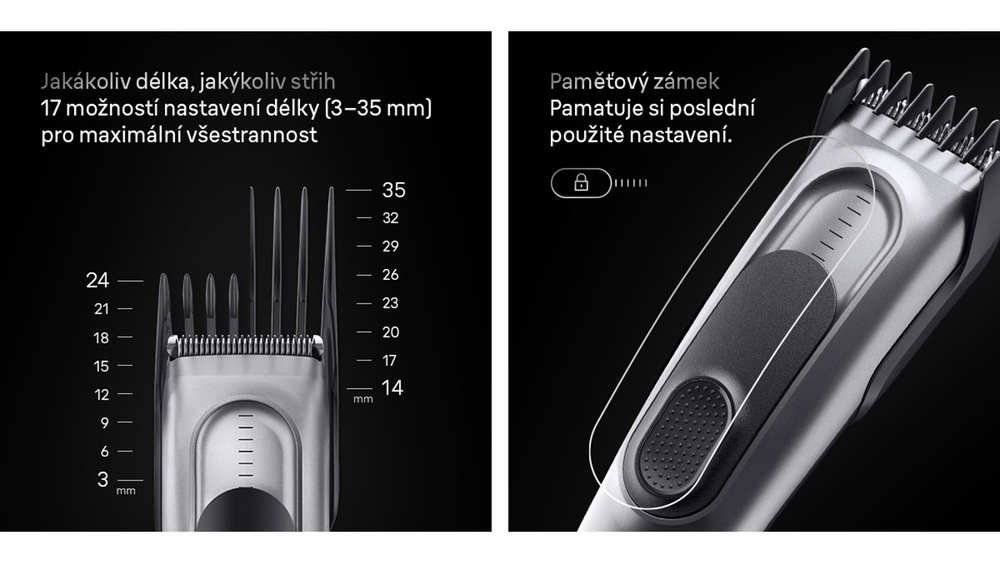 17 nastavení délky pro maximální flexibilitu