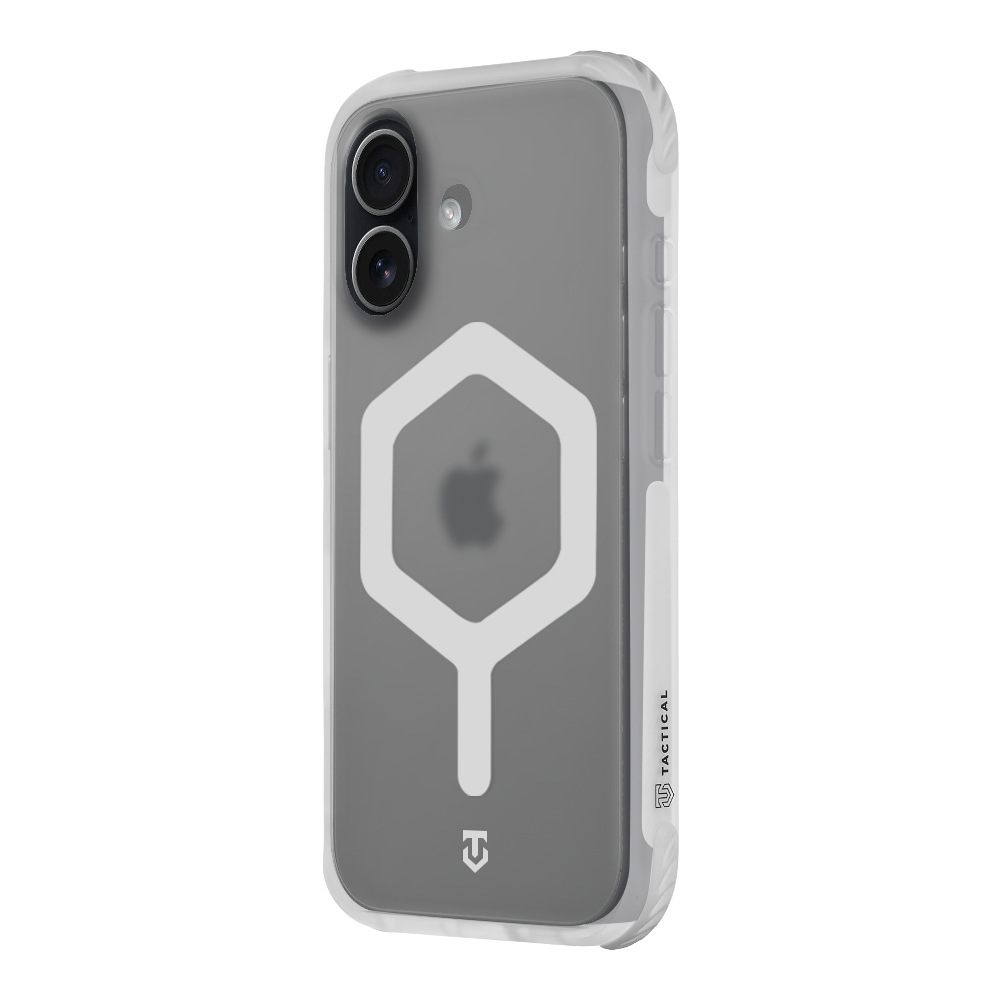 Kryt na mobil Tactical MagForce Hexagon na Apple iPhone 17 - bílý/průhledný