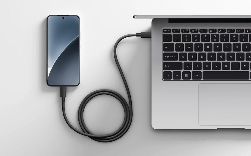 Kabel Xiaomi USB-C/USB-C, 6A, 1m černý Kabel Xiaomi USB-C/USB-C, 6A, 1m - černý