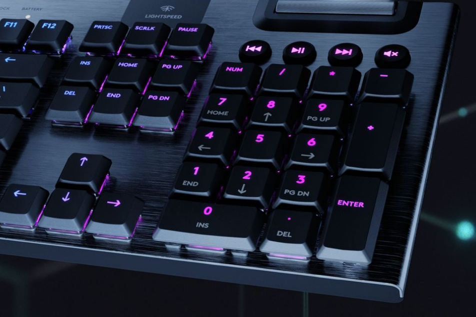 Klávesnice Logitech Gaming G915 Lightspeed RGB, Tactile, US černá Klávesnice Logitech Gaming G915 Lightspeed RGB, Tactile, US černá