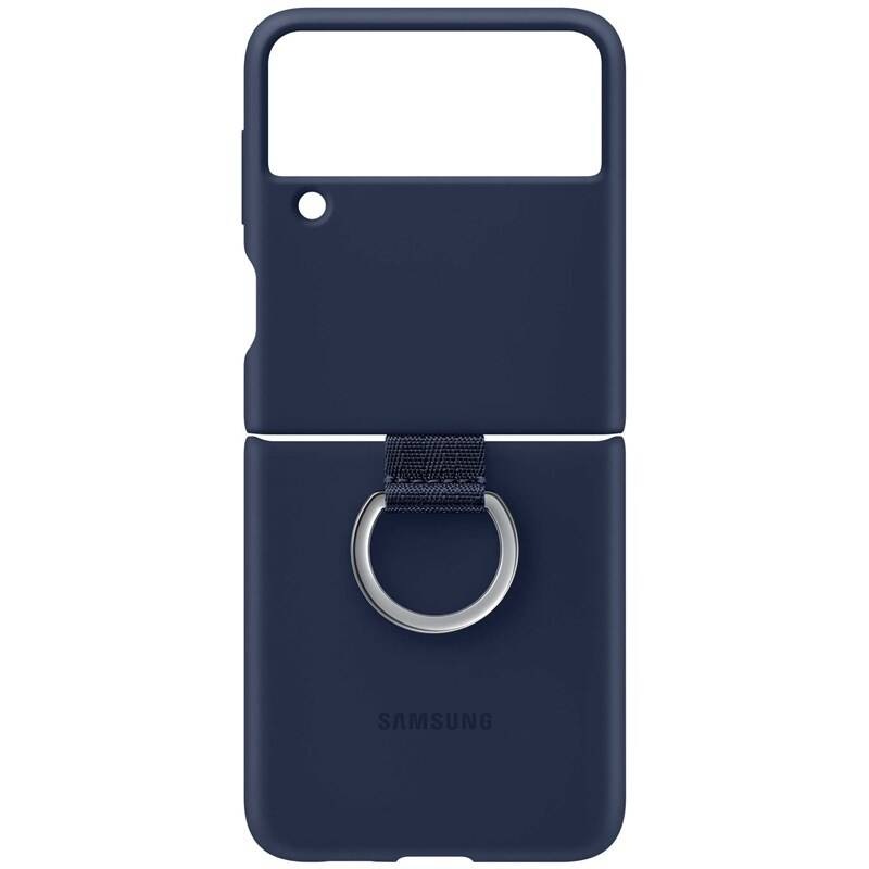Kryt na mobil Samsung Silicone Cover s držákem Galaxy Z Flip3 modrý