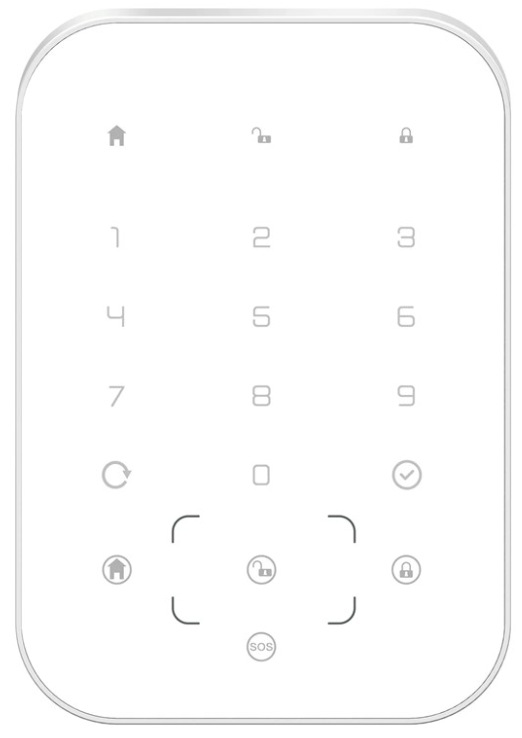 Bezdrátová klávesnice alarmu iGET SECURITY M6-4G Premium s číselnými a ovládacími tlačítky