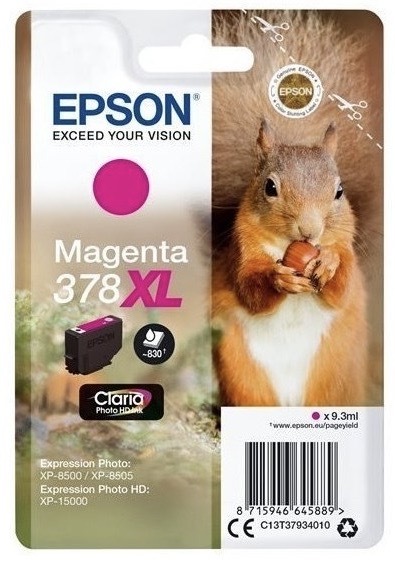 Inkoustová náplň Epson 378 XL, 830 stran purpurová