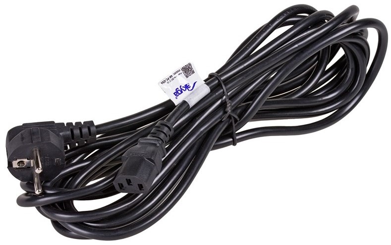 Kabel Akyga napájecí 230V, tří pólový, 5 m - černý