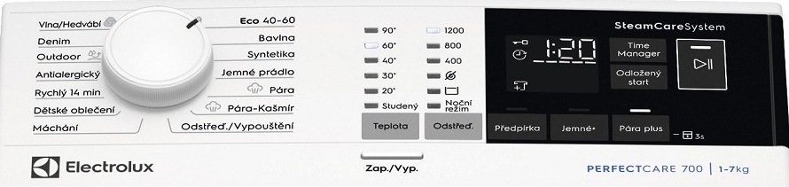 Electrolux EW7T4272C ovládací panel