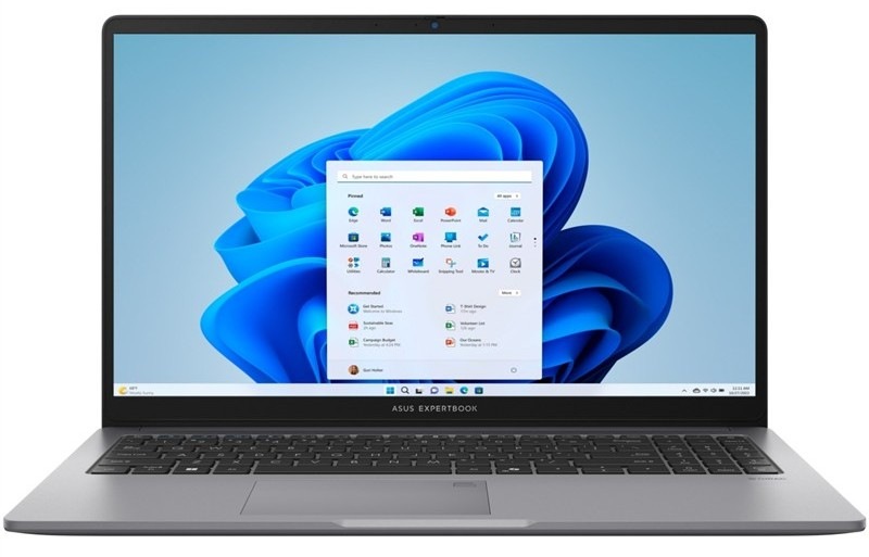 Notebook Asus ExpertBook P1 šedý Pohled shora na klávesnici notebooku ASUS ExpertBook P1 (P1503CVA-S72965X)