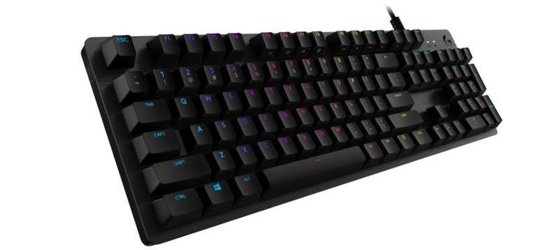Klávesnice Logitech Gaming G512, RGB, GX Red (lineární), US černá