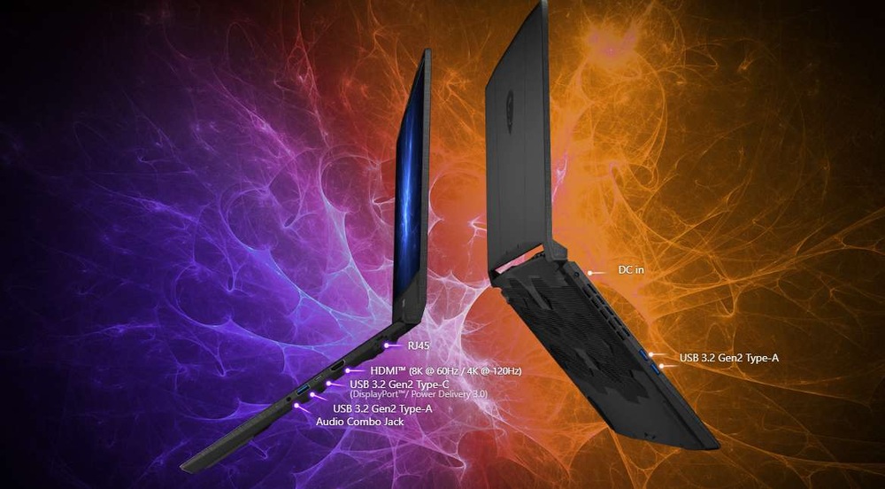 MSI Katana 17 HX B14W nabízí i moderní připojení