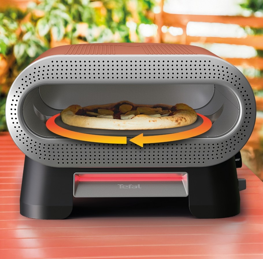 Pec na pizzu Tefal JM600TE0 Pizza Pronto bronzová Pec na pizzu Tefal JM600TE0 Pizza Pronto a uvnitř pizza