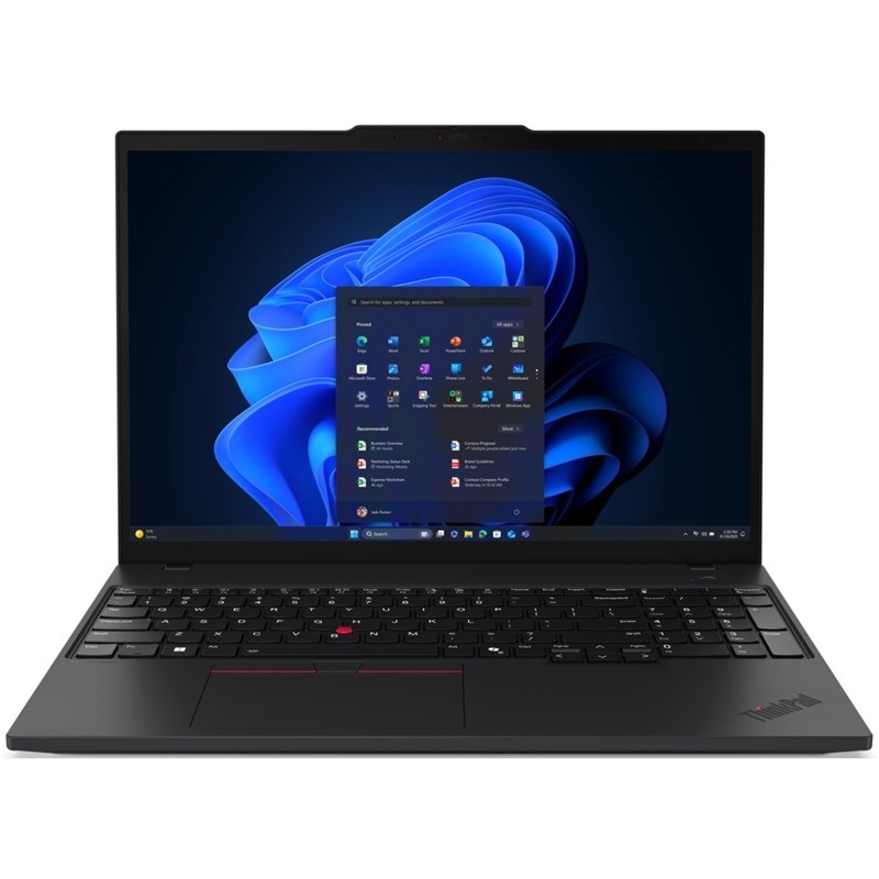 Notebook Lenovo ThinkPad T16 v černé barvě.