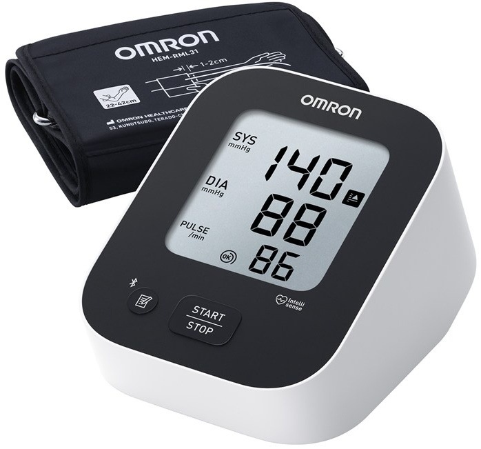 Tlakoměr na paži OMRON M2+ Connect (HEM-7188-T1-LE) černý/bílý