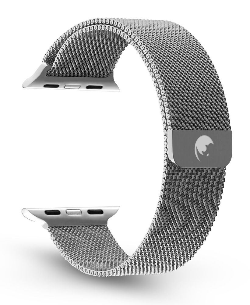Řemínek RhinoTech milánský tah na Apple Watch 42/44/45/49 mm stříbrný Řemínek RhinoTech milánský tah na Apple Watch 42/44/45/49 mm stříbrný