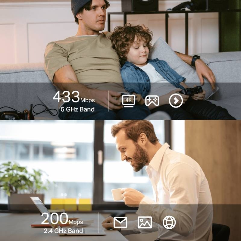 Wi-Fi adaptér TP-Link Archer T2UB Nano, Wi-Fi a Bluetooth černý