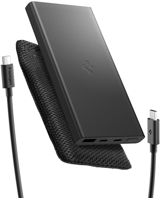 Powerbanka Spigen Essential 22,5 W, 10000 mAh - černá