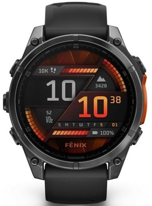 Chytré hodinky Garmin fenix 8 47 mm AMOLED - Slate Gray / Black Silicone Band