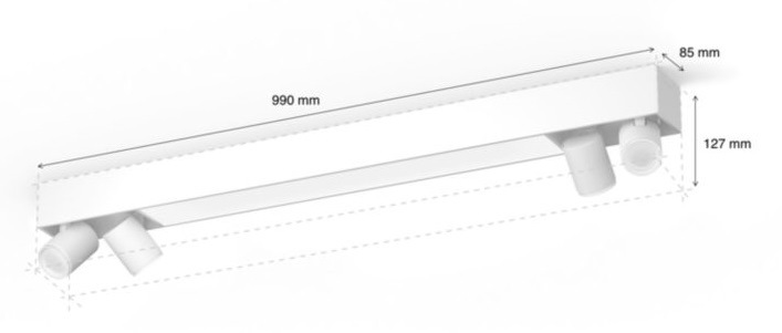 Bodové svítidlo Philips Hue Centris White and Color Ambiance 4 Spot bílé Bodové svítidlo Philips Hue Centris White and Color Ambiance 4 Spot bílé