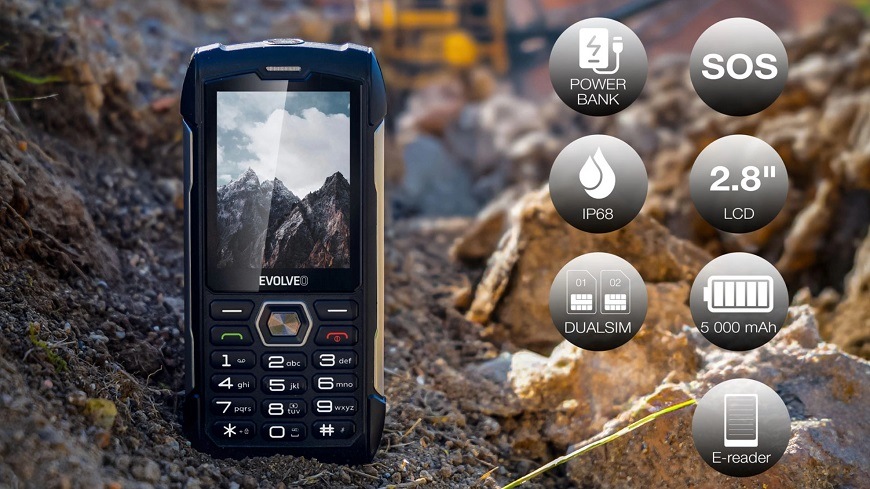 Mobilní telefon Evolveo StrongPhone H1 černý/šedý