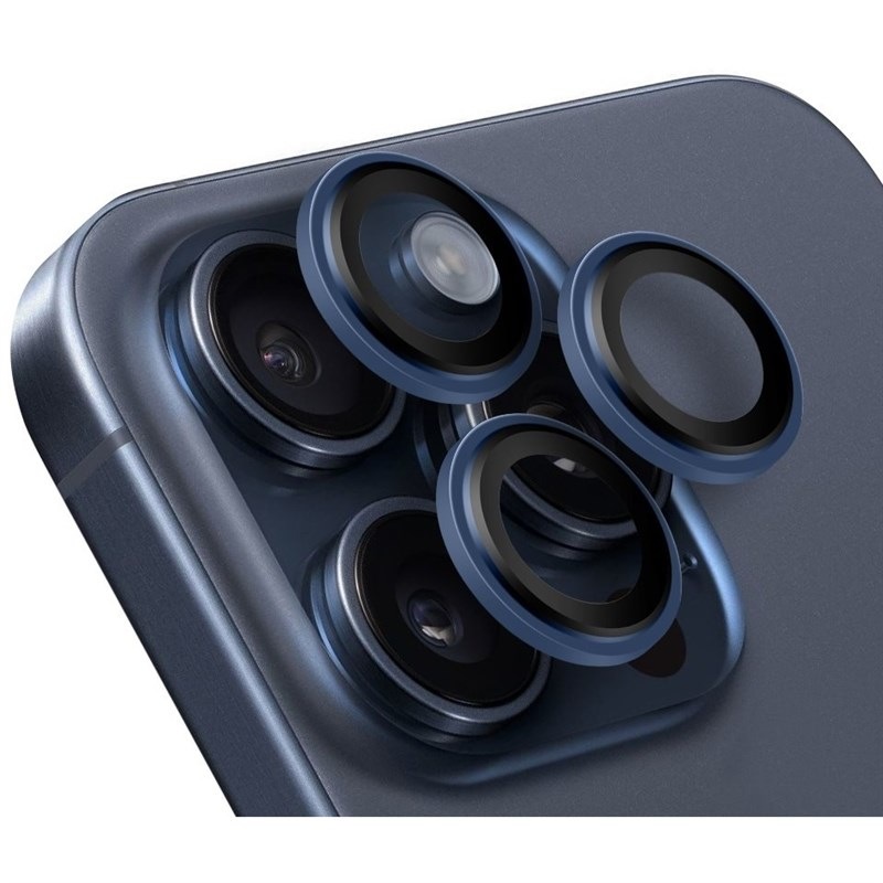 Ochranné sklo čočky fotoaparátu Obal:Me Lens Protector na Apple iPhone 15 Pro/15 Pro Max modré