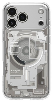 Kryt na mobil Spigen Ultra Hybrid MagSafe Zero One na Apple iPhone 17 Pro Max v šedo-průhledné barvě